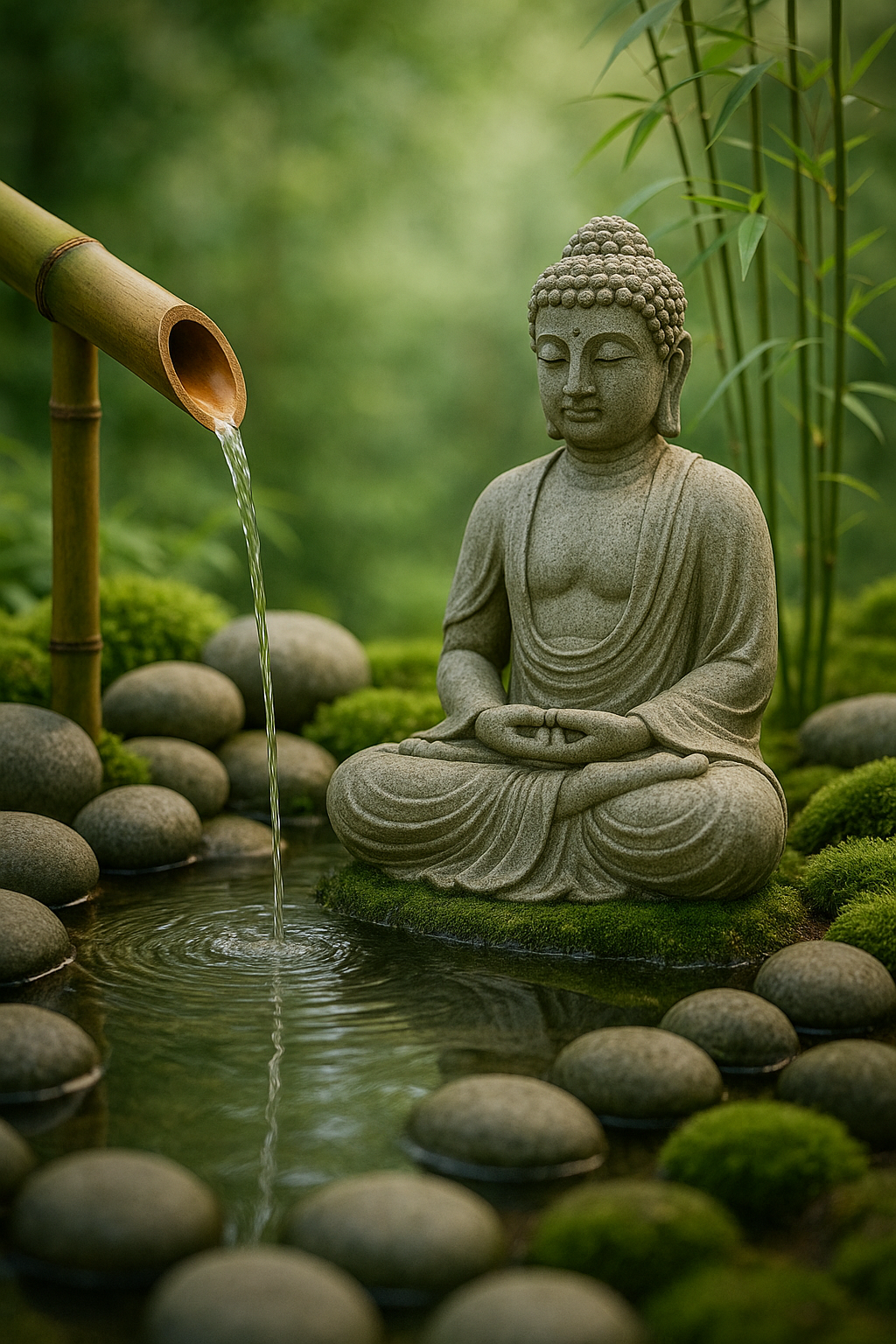 Crea un rincón Zen en tu jardín.