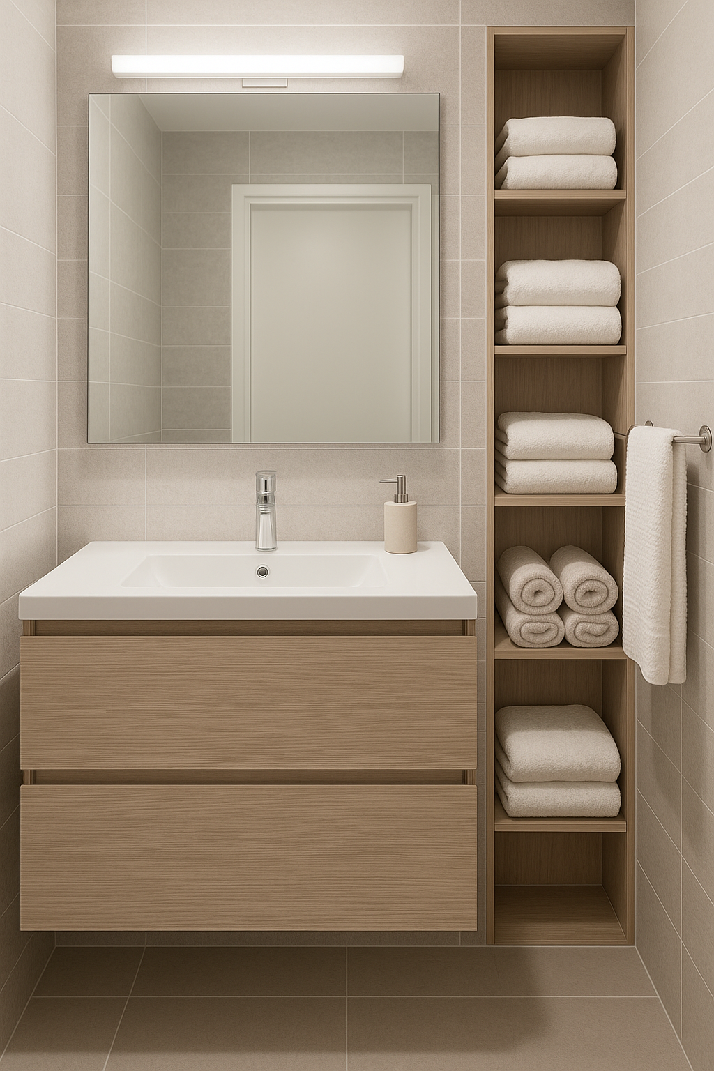 Organiza tu baño para que sea práctico y atractivo.